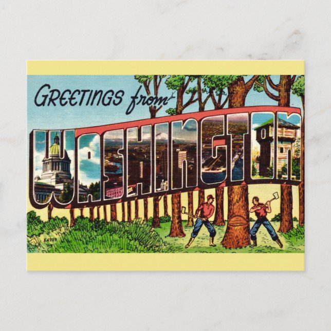Vintage Washington State Postcard (Front)