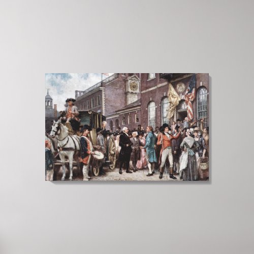 Vintage Washingtons Inaugration at Philadelphia Canvas Print