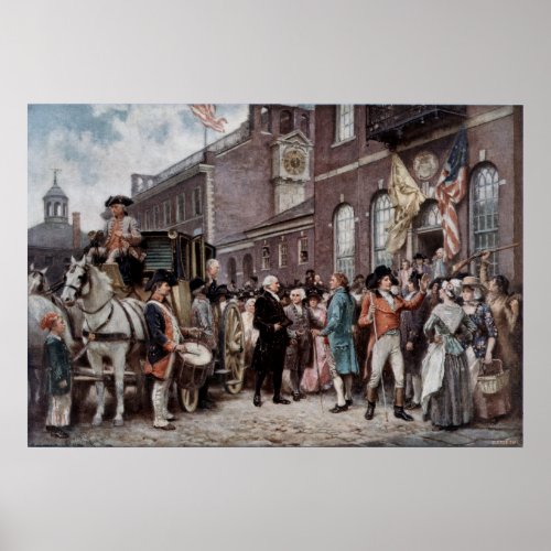 Vintage Washingtons Inaugration at Philadelphia Poster