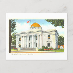 Vintage Washoe County Court House in Reno, Nevada, Postcard