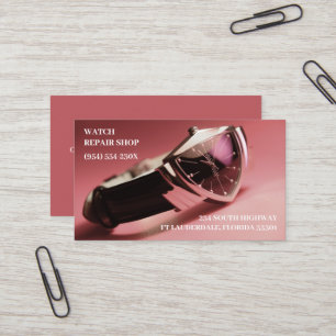 Vintage Watch Store Jewelry Store Watch Repair Business Card