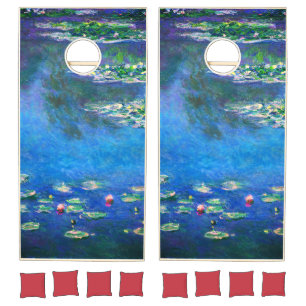 Vintage Water Lilies by Claude Monet Cornhole Set