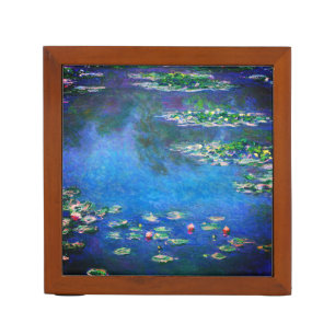 Vintage Water Lilies by Claude Monet Desk Organizer