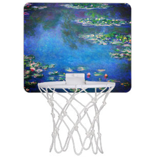 Vintage Water Lilies by Claude Monet Mini Basketball Hoop