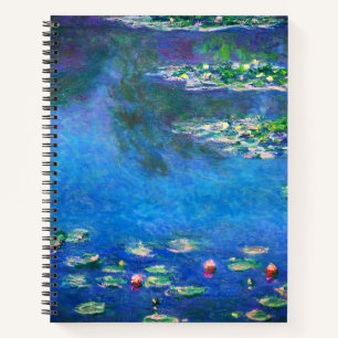 Vintage Water Lilies by Claude Monet Notebook