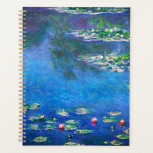 Vintage Water Lilies by Claude Monet Planner