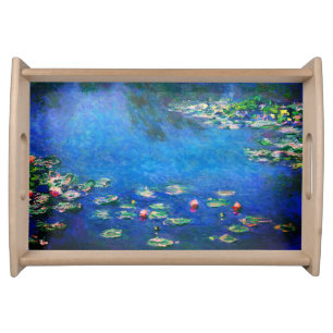 Vintage Water Lilies by Claude Monet Serving Tray