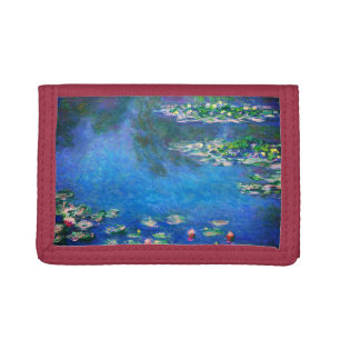 Vintage Water Lilies by Claude Monet Tri-fold Wallet