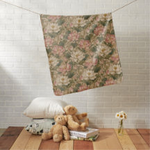 Vintage Water Lotus Botanical Floral Pattern
