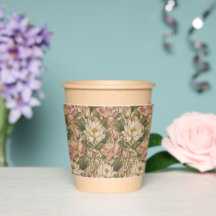 Vintage Water Lotus Botanical Floral Pattern