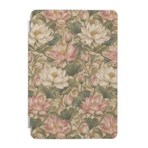 Vintage Water Lotus Botanical Floral Pattern iPad Mini Cover