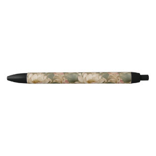 Vintage Water Lotus Botanical Floral Pattern Pen