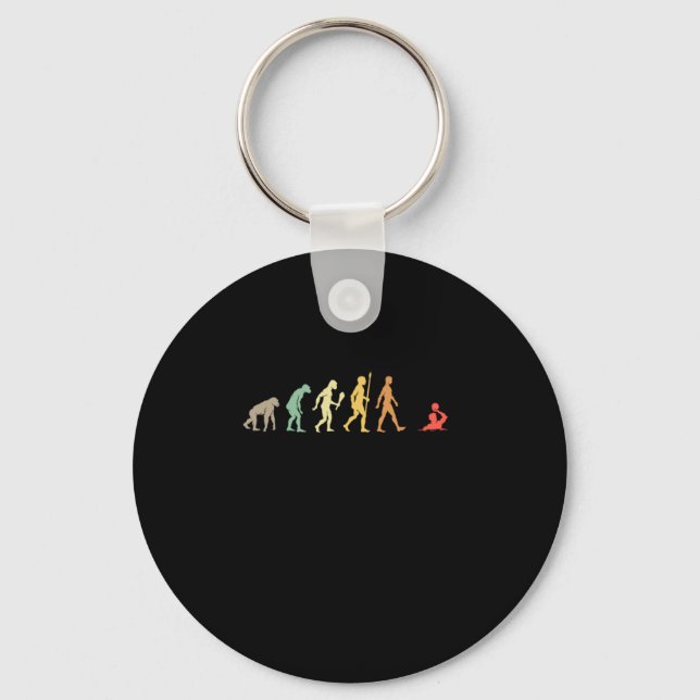 Vintage Water Polo Evolution Player Gift Idea Keychain (Front)
