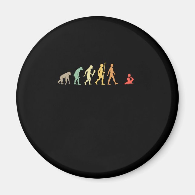 Vintage Water Polo Evolution Player Gift Idea Magnet (Front)