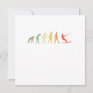 Vintage Water Ski Evolution Water Sports Gift Invitation