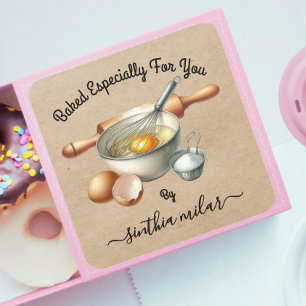 Vintage Watercolor Baked by YOU Gift Tags
