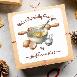 Vintage Watercolor Baked by YOU Gift Tags