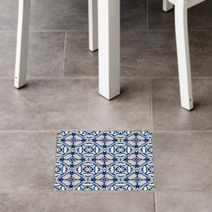 Vintage Watercolor Blue Pattern Floor Decals