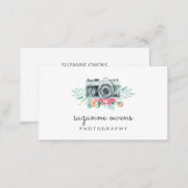 Vintage Watercolor Camera Business Card (Front/Back)