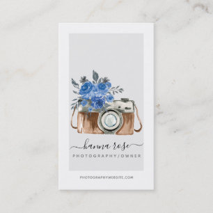 Vintage Watercolor Camera Business Cards
