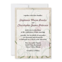 Vintage Watercolor Checkered Lily Wedding