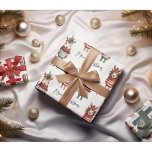 Vintage Watercolor Christmas Animals Wrapping Paper Sheets<br><div class="desc">Transform your holiday designs into a cozy winter wonderland with these vintage watercolor Christmas animals! These high-resolution PNG illustrations come with transparent backgrounds, making them the perfect addition to your festive projectsGet ready to infuse the holiday spirit into your products, especially if you're selling on Zazzle. Our collection features anthropomorphic...</div>