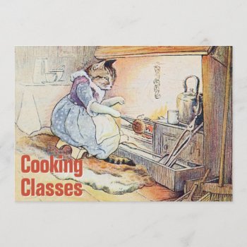 Vintage Watercolor Cooking Class Invitation by kidslife at Zazzle