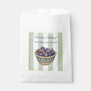 Vintage Watercolor Fig Harvest Kitchen Labels Favor Bag