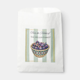 Vintage Watercolor Fig Harvest Kitchen Labels Favor Bag