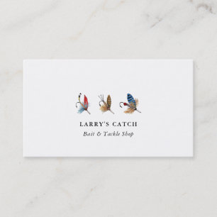 Vintage Watercolor Fishing hooks Fishing Business Card