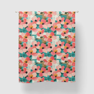 Vintage Watercolor Floral Abstract Pattern (4) Blackout Curtains