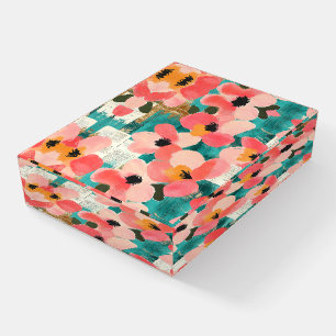 Vintage Watercolor Floral Abstract Pattern (4) Paperweight