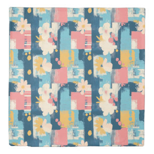 Vintage Watercolor Floral Abstract Pattern (5) Duvet Cover