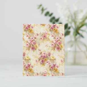 Vintage Watercolor Floral Pattern Scrapbook Paper