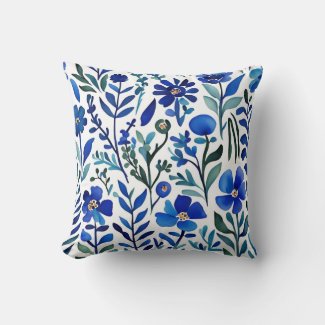 Vintage Watercolor Floral Pattern 
