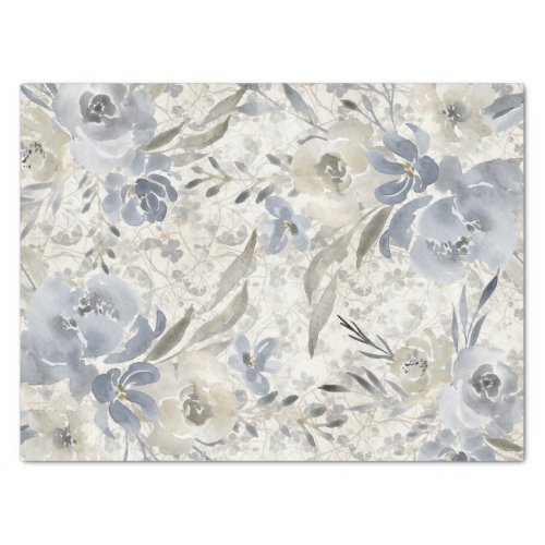 vintage watercolor floral pattern tissue paper