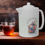 Vintage Watercolor Floral Teapot National Hot Tea<br><div class="desc">Celebrate National Hot Tea Day with our beautiful vintage watercolor teapot,  elegantly adorned with delicate pink and blue roses.  This unique piece captures the essence of warmth and tranquility,  making it the perfect addition to any tea lover’s collection.  Cute little teapot for tea enthusiasts to wear.</div>
