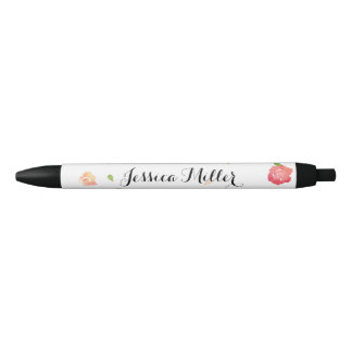 Vintage Watercolor Florals Personalized Pen