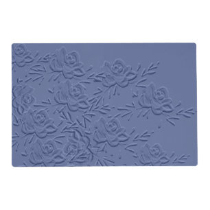 Vintage Watercolor Flowers Navy Shade Placemat