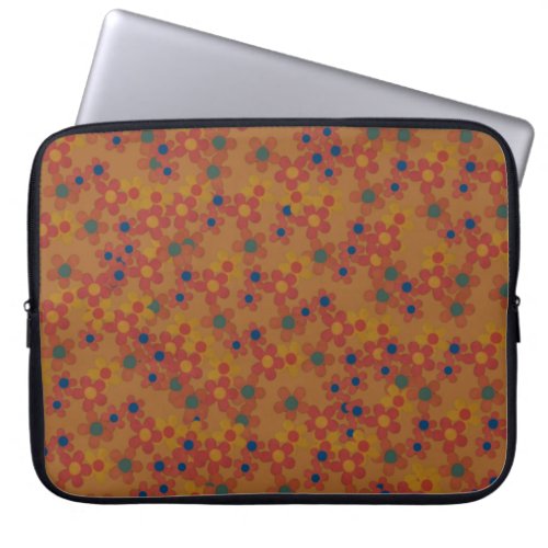 vintage watercolor flowers pattern laptop sleeve