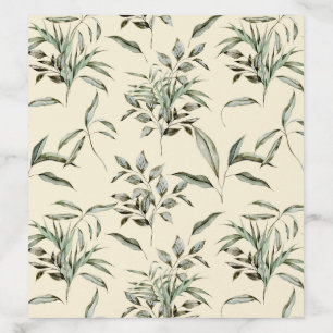 Vintage Watercolor Greenery Pattern Autumn Wedding Envelope Liner