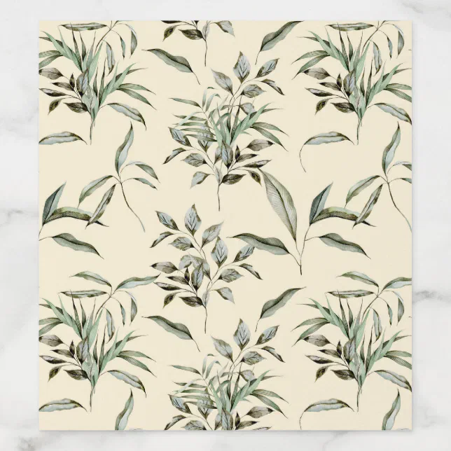 Vintage Watercolor Greenery Pattern Autumn Wedding Envelope Liner | Zazzle