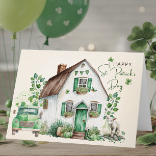 Vintage Watercolor Happy St. Patrick's Day Card