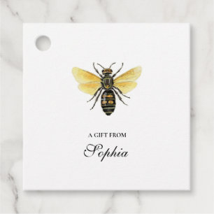 Vintage Watercolor Honey bee gift Tags