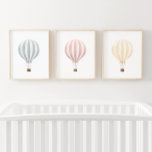Vintage Watercolor Hot Air Balloon Nursery Decor Wall Art Sets<br><div class="desc">Add a finishing touch to your little one's space with this set of 3 vintage watercolor hot air balloons.</div>