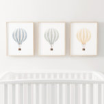 Vintage Watercolor Hot Air Balloon Nursery Decor Wall Art Sets<br><div class="desc">Add a finishing touch to your little one's space with this set of 3 vintage watercolor hot air balloon.</div>