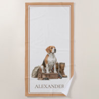 Vintage Watercolor Hunting Hound Dog