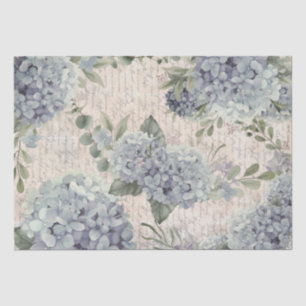 vintage watercolor hydrangea flowers tissue paper