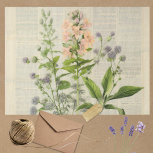 Vintage Watercolor Natural Wildflower Tissue Paper