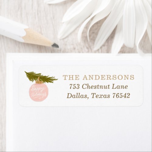 Vintage Watercolor Ornament Return Address Label